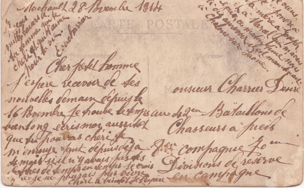 Grande Guerre Correspondance Désiré Charrier